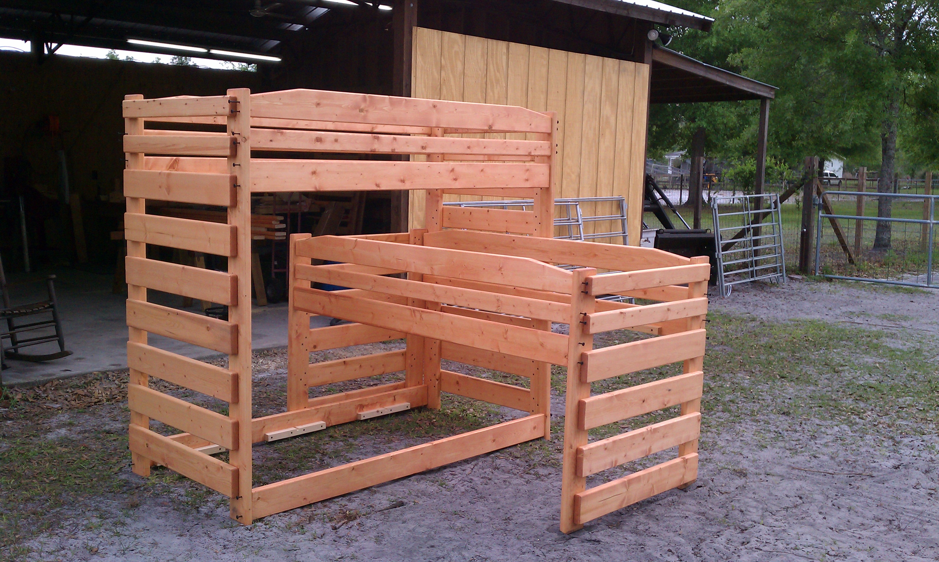 L-shaped Triple Bunk Beds